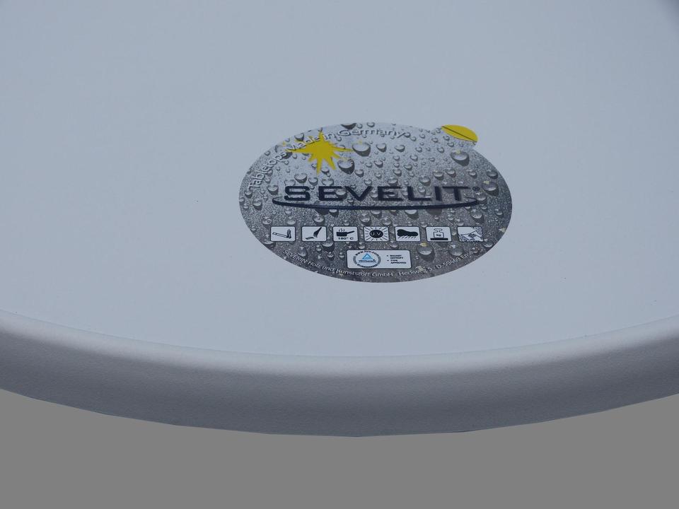 Stehtisch Maxi, fest in grau, Sevelitplatte ø 70 cm 