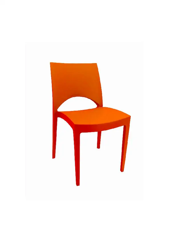 Stapelstühle-Stapelstuhl Orange für indoor und outdoor.