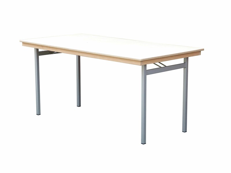 Bankettklapptisch, 160 x 70 x 74 cm, U-Form Silber-grau