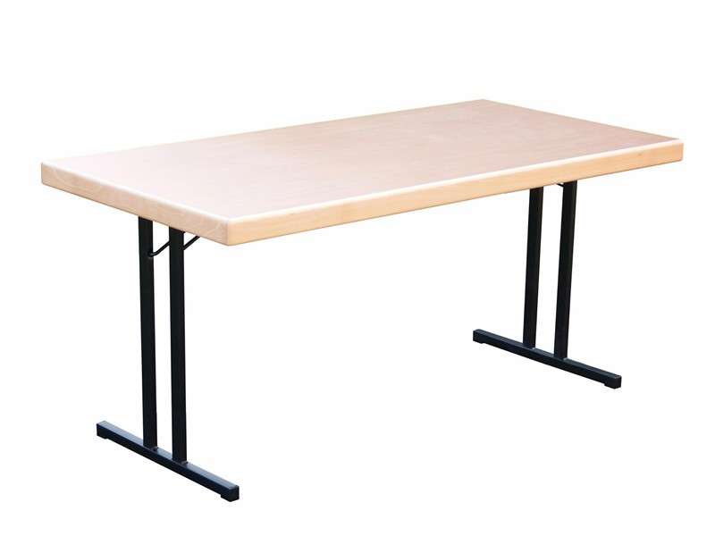 Konferenzklapptisch, 100 x 60 x 74 cm, schwarz Doppel T
