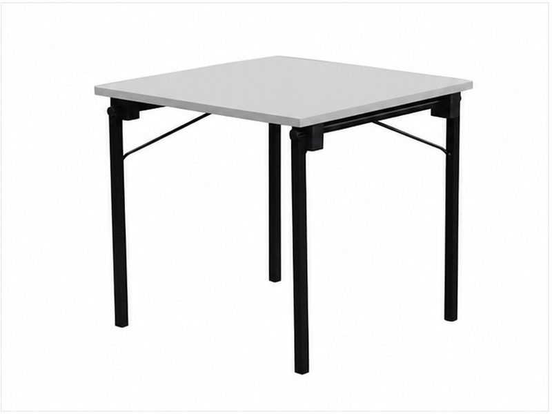 Klapptisch 160 × 80 cm – Lichtgrau, Gestell schwarz