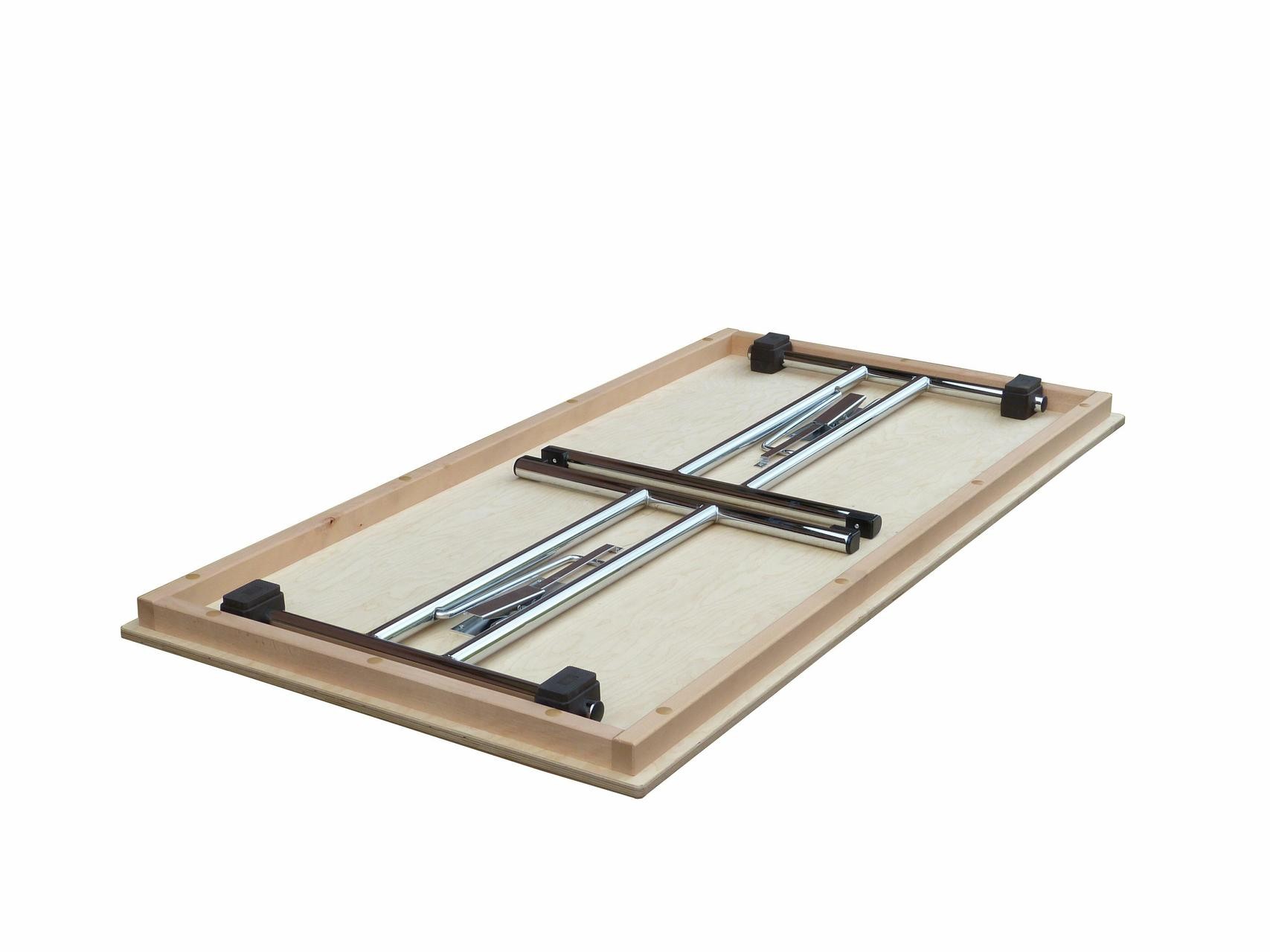 Bankettklapptisch, 170 x 70 x 74 cm, Doppel-T Form chrom
