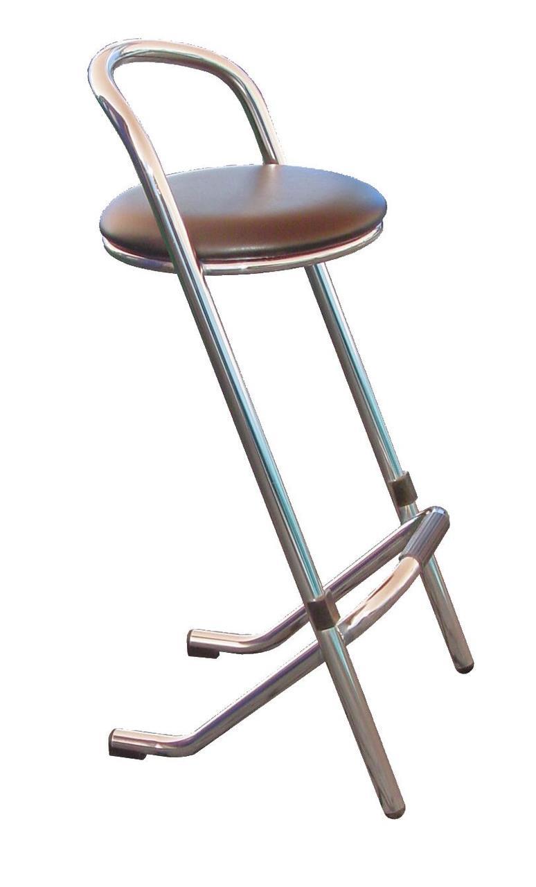 Barhocker Stapelbar verchromt, mit Kunstleder Barhocker Stapelbar verchromt, mit Kunstleder