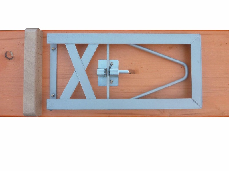 Klappbänke Standard orange, 220x27 cm, Gestell silber