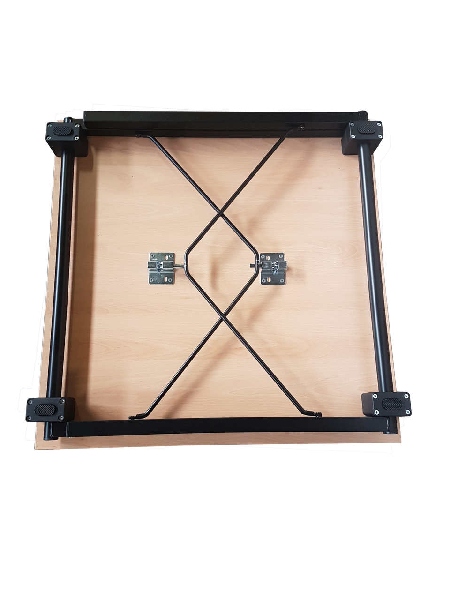 Klapptisch Buche Dekor 25 mm Gestell schwarz 80x80 cm Klapptisch Buche Dekor 25 mm Gestell schwarz 80x80 cm