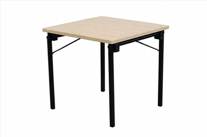 Klapptisch 120 × 60 cm Ahorn Dekor mit schwarzem Gestell | Lönne
