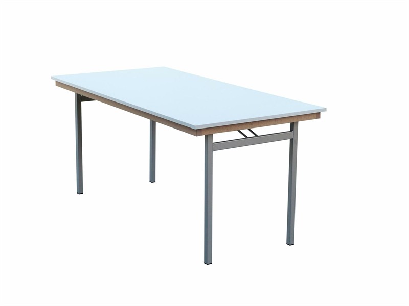 Klapptisch Dekor grau, Silber-grau U-Form, 150x50x74 cm