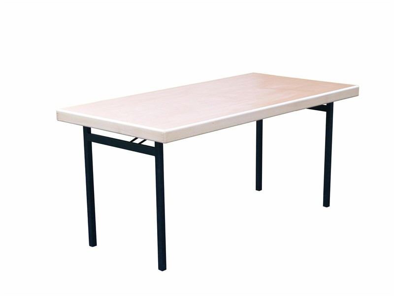 Konferenzklapptisch, 200 x 50 x 74 cm, U-Form schwarz
