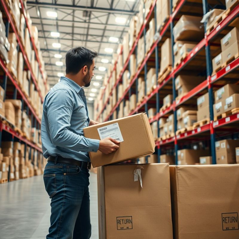Paket im Lager Handling