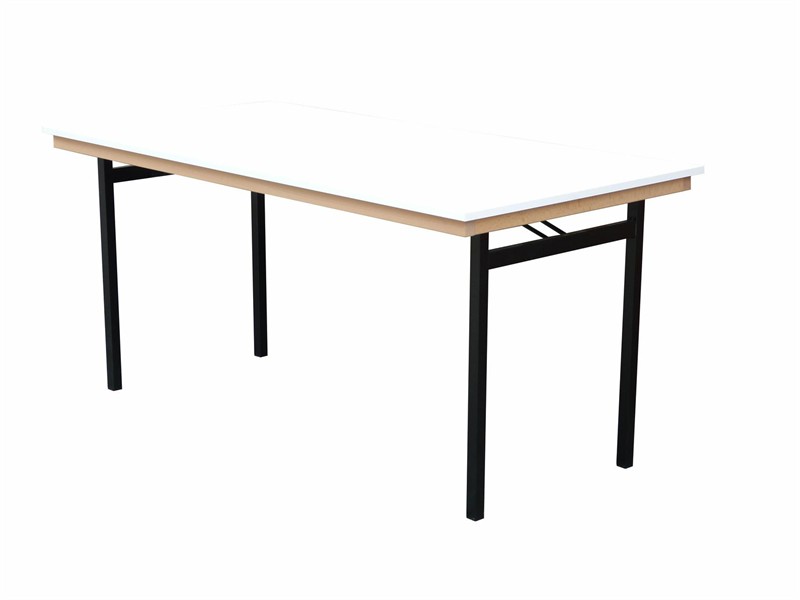 Klapptisch Dekor weiß, U-Form schwarz, 110x60x74 cm