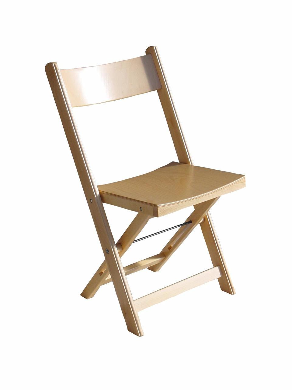 Holzklappstuhl mit Sperrholzsitz und Breiter Rückenlehne