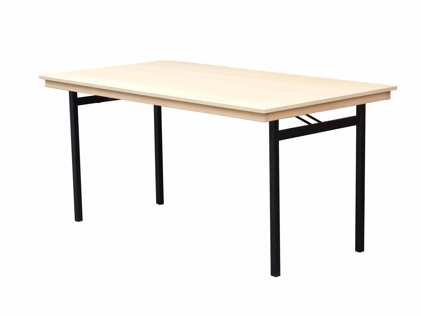 Klapptisch Dekor Buche, U-Form schwarz, 100 x 50 x 74 cm Klapptisch Dekor Buche, U-Form schwarz, 100 x 50 x 74 cm