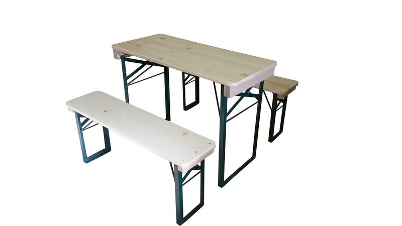 Bierzeltgarnitur Tisch und Bänke 109 cm Bierzeltgarnitur Tisch und Bänke 109 cm