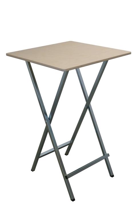 Stehtisch Sky,  silber lack., Multiplexpl. 70x70 cm Natur Stehtisch Sky,  silber lack., Multiplexpl. 70x70 cm Natur