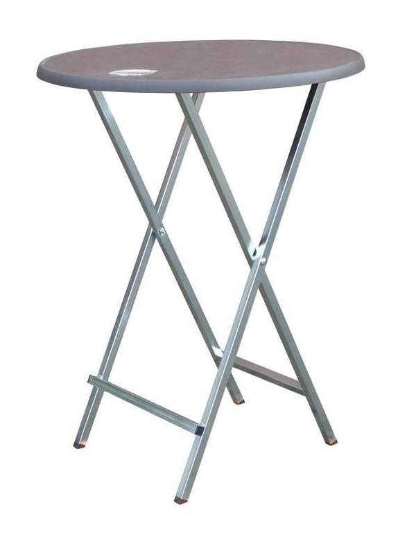 Scheren Stehtisch klappbar mit runden Platten Scheren Stehtisch klappbar mit runden Platten