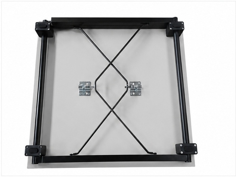 Klapptisch 160 × 80 cm – Lichtgrau, Gestell schwarz