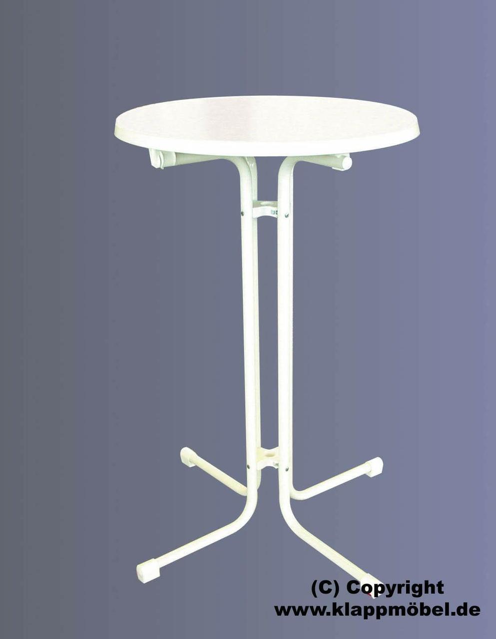 Stehbiertisch weiß (klappbar) ø 80 cm (M-lit) Stehbiertisch weiß (klappbar) ø 80 cm (M-lit)